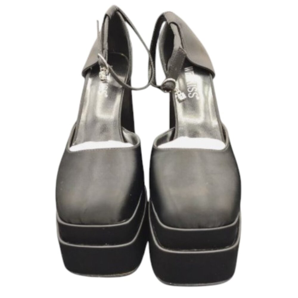 WETKISS Platform Chunky Heels for Women, with Block Heel and Ankle Strap size 7